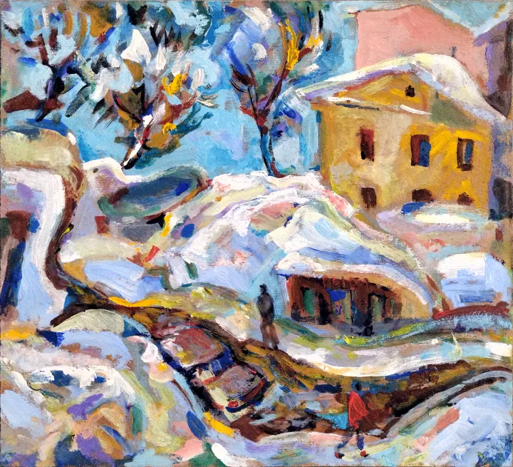 Город заметённый 2 — живопись Николая Аржанова