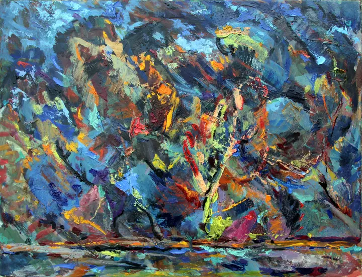 Ночной пейзаж — живопись Николая Аржанова
