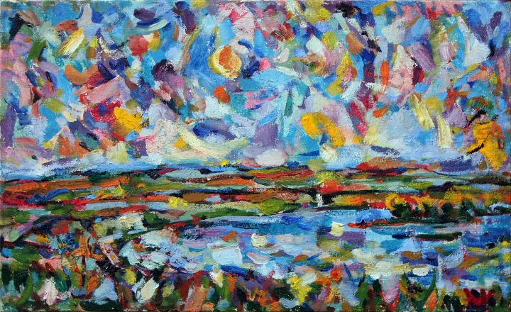 Кошели. Абстракция. Волжский берег — живопись Николая Аржанова