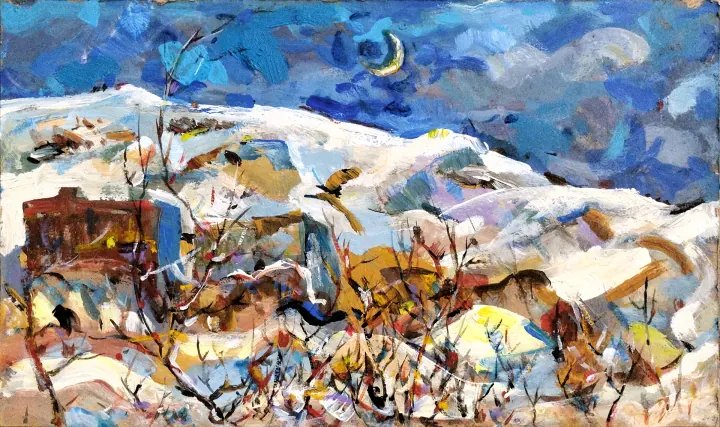 Месяц — живопись Николая Аржанова