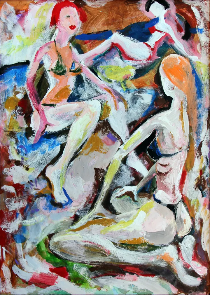 Пляж — живопись Николая Аржанова